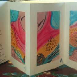 Leporello "Terre-mère" Aquarelles et poèmes sur livret