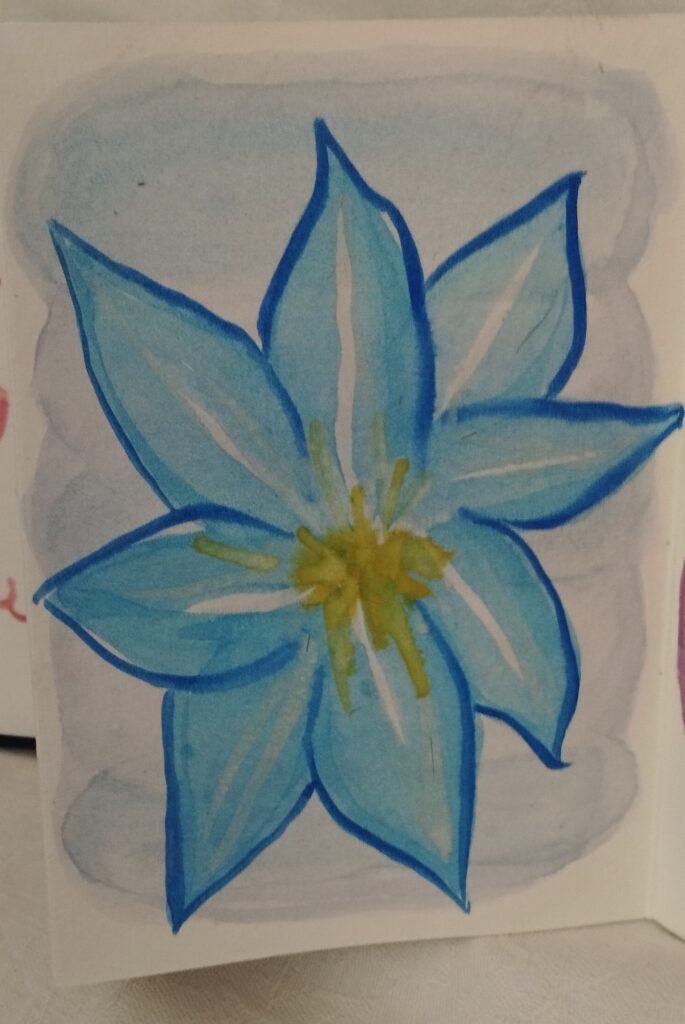 ''Des oiseaux, des fleurs ''. Leporello à l'aquarelle - Image 4