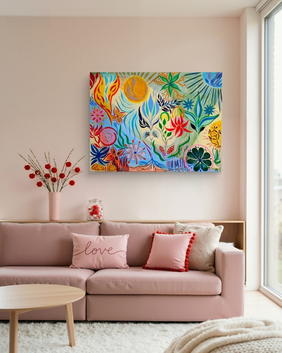 Peinture " Jardin du futur " - Image 2