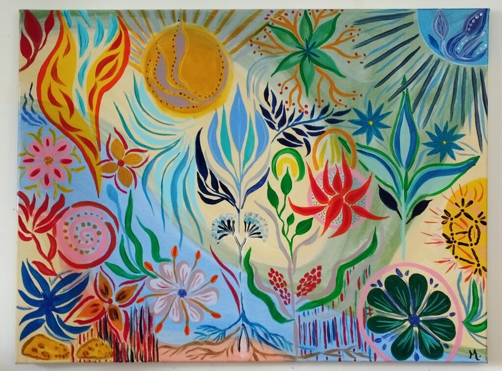 Peinture " Jardin du futur " - Image 3