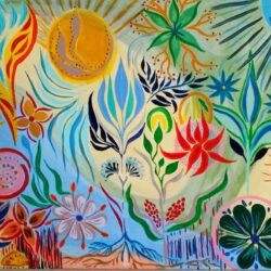 Peinture " Jardin du futur "