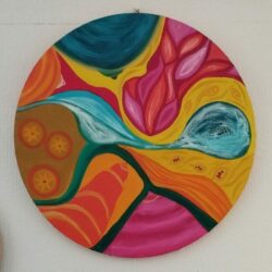 Fécondité des courants- Peinture ronde.