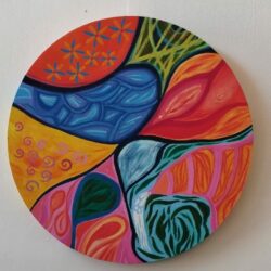 "Vida Pura" Peinture sur tondo